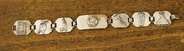 Vintage Souvenir Bracelet DIXIE CAVERNS Virginia Charm Link Nickel Plate... - $21.03