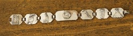 Vintage Souvenir Bracelet DIXIE CAVERNS Virginia Charm Link Nickel Plate... - £16.85 GBP