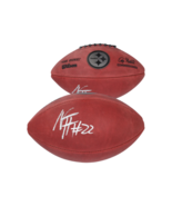 Najee Harris Autographed Duke Metallic Steelers Logo Football Fanatics - £279.02 GBP
