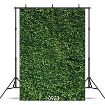 5X7Ft Green Leaves Backdrop Grass Backdrop Natural Green Lawn Party Phot... - £14.83 GBP