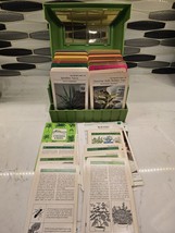 1977 THE GREENHOUSE A GUIDE TO INDOOR GARDENING PLANT CARD SET &amp; HOLDER ... - $29.42