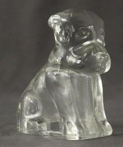 Vintage Clear Federal Glass Dog Easter Candy Container Figurine 3&quot; Tall - £9.00 GBP