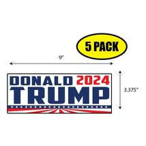 5 PACK 3.37&quot;x 9&quot; DONALD TRUMP 2024 Sticker Decal Political MAGA Gift BS0009 - $11.39 CAD