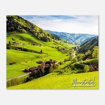 Muenstertal Germany Travel Poster Wall Art | Muenstertal Mountain Village Home D - $19.99