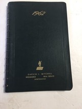 1962 Desk Diary - Vintage Garvin Mitchell Insurance Worthington  Indiana - $18.00