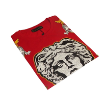 Men LAVERITA European Fashion Shirt Short Sleeves Medusa Floral Design 93361 Red image 3