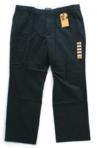 Dockers Black Pin Stripe D2 Straight Fit Clean Khaki Flat Front Pants Me... - $51.99