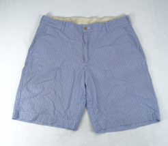 Bills Khakis Mens Shorts Size 36 Blue Chino Classic Parker Striped Casua... - $18.95