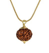 Rudraksha Original 7 Mukhi Pendant Necklace for Women Men with Velvet Po... - $14.80