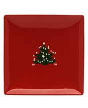 Waechtersbach Christmas Tree Large Coupe Square Platter - $120.95