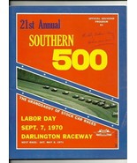1970 Southern 500 Nascar Race Program David Pearson - $75.23