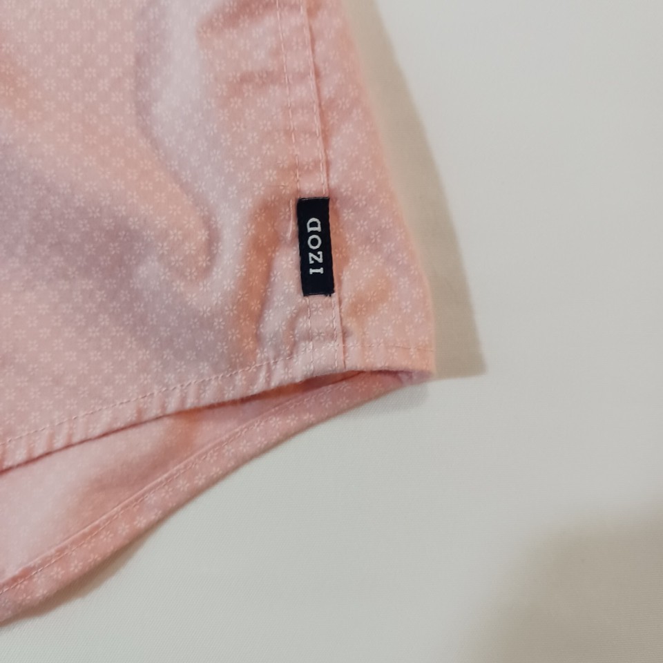 IZOD 45PW392 Men's Peach Button-Down Collar Shirt Long Sleeve Size Large Item image 5