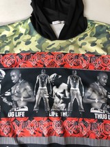 Vintage 2 Pac Thug Life Men Hoodie Shirt 90&#39;s Sleeveless Y2K Camo Medium M RARE! - £31.61 GBP
