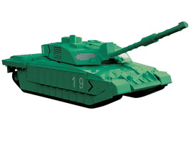 Skill 1 Model Kit Challenger Tank Green Snap Together Model Airfix Quickbuild - $27.09
