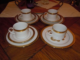 Royal Gallery GOLD BUFFET 11pc Coffee Cup, Saucer &amp; Bread Plate MISSING ... - £62.75 GBP