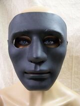 Creepy Matte Black Blank Face Costume Mask Purge Faceless Stalker Dancer... - $13.80 CAD