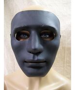 Creepy Matte Black Blank Face Costume Mask Purge Faceless Stalker Dancer... - €8,39 EUR