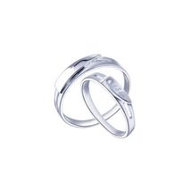 14K White Gold Finish Delightful His and Her Engagment Wedding Rings - £112.79 GBP