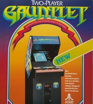 Gauntlet Two Player Arcade Flyer Original 1986 Video Game Art Print Rare - $144.16