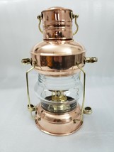 Antique vintage nautical 14&quot; copper brass ship boat lamp lantern home decor gift - $123.75