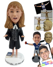 Personalized Bobblehead Judge Wearing Her Gown And A Tie - Careers &amp; Professiona - £72.74 GBP