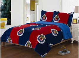 Club Chivas Mexican Soccer Blanket With Sherpa Softy Thick And Warm 3 Pcs Queen - $74.24