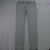 Topman 32 x 34 Stretch Skinny Light Wash Destroyed Denim Jeans - $19.59