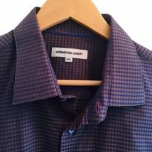 International Laundry Button Up Shirt Men Checkered Pattern 2XL Flip Cuff - £30.24 GBP