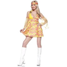 Underwraps - Women&#39;s Flower Child Costume - Yellow/Pink - Small - £9.95 GBP