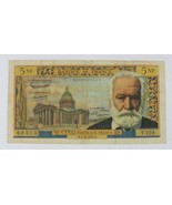 1964 France 5 Nouveaux Francs Note // Victor Hugo // Very Fine (VF) P#141a - $230.91 CAD