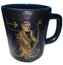 Vtg Fire King Anchor Hocking Sagittarius Black Coffee Mug Zodiac Astrology EUC - £21.96 GBP