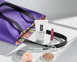 CLINIQUE Sun Kissed Essentials Set Tote Bag 5 Full Sz $170 Bronzer Surge Mascara - £31.61 GBP