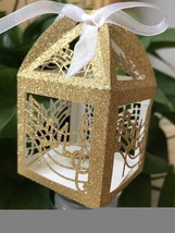 Laser Cut Wedding Favor Box Chocolate Gift Box Bridal Birthday Shower(Gold, 75)  - $36.00