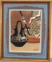 Native American Sand Art Wedding Vase Framed - $199.95