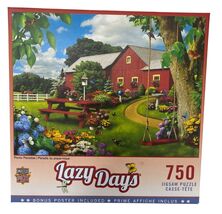 Lazy Days 750-Piece Jigsaw Puzzle Picnic Paradise Scene By MasterPieces - $18.00
