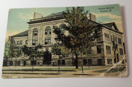 1910&#39;s White School, Peoria, Ill.  Post Card By CE Wheelock &amp; Co Divided... - £6.30 GBP