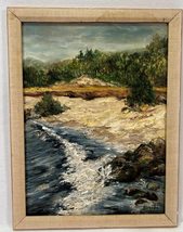 Compatible with Vintage Signed Lower Right Almeda &#39;69 Oil on Board Seascape - £96.53 GBP