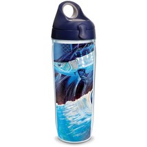 Tervis Guy Harvey Marlin Pattern 24 oz. Water Bottle W/ Lid Fishing Ocean NEW - £13.58 GBP