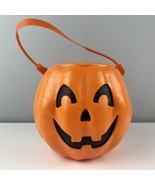 Vintage Hallmark Blow Mold Halloween Candy Pail Bucket Jack O Lantern Pu... - £11.67 GBP