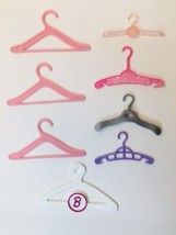 Barbie Doll Clothes Hangers Vintage to Now 8 pc Lot - £5.48 GBP