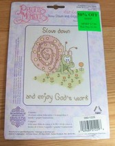 NEW Janlynn Counted Cross Stitch Kit Precious Moments Slow Down 131-0091 - £8.64 GBP