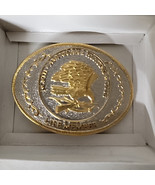 Vintage North American Hunting Club Life Member Gold/Silver Belt Buckle ... - $450.11 MXN