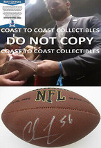 Chris Long Philadelphia Eagles Patriots autographed football Proof Beckett COA - £94.93 GBP