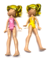 Polly Pocket Set of 2 GOLD HAIR Rare 3 3/4&quot; Nude Dolls - $363.21 MXN