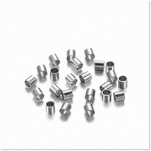 150 Pcs 2.5mm Tiny Stainless Steel Spacer Beads - DIY Jewelry Making Silver-Tone - £19.25 GBP