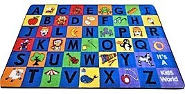 Little Charlie Children&#39;s Educational Printed Rug 4&#39; x 6&#39; item #1085 - £163.97 GBP