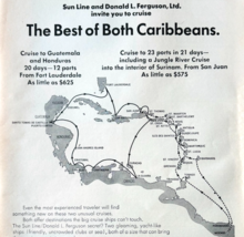 1970 Holland America Line Caribbean Cruise Advertisement Stella Oceanis ... - $463.85 MXN
