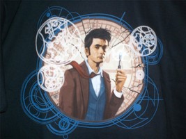 TeeFury Doctor Who LARGE &quot;The Oncoming Storm&quot; David Tennant Tribute Shirt NAVY - £11.19 GBP