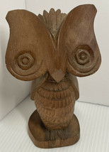 Adorable vintage Owl wood wooden made in Ecuador figure figurine - £11.03 GBP