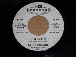 Al Hurricane Night Rockers Racer Lobo Promo 45 Rpm Vintage Challenge Label - $49.99